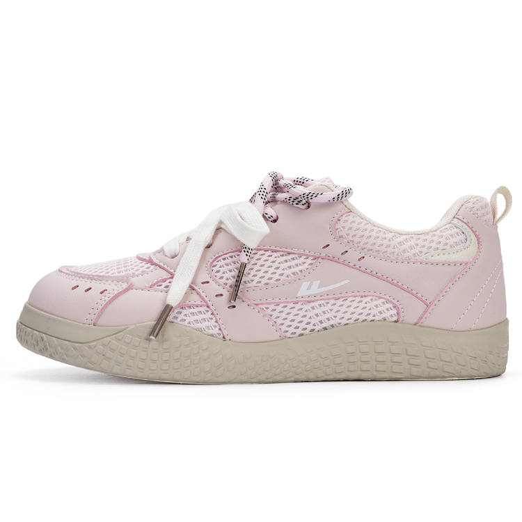 WARRIOR Synthetic Leather Abrasion Resistant Low top Casual Shoes Women's Pink Beige