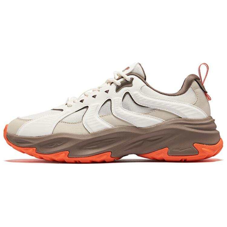 Erke Xun Slip Resistant Abrasion Resistant Low top Casual Shoes Men's Beige Brown Orange