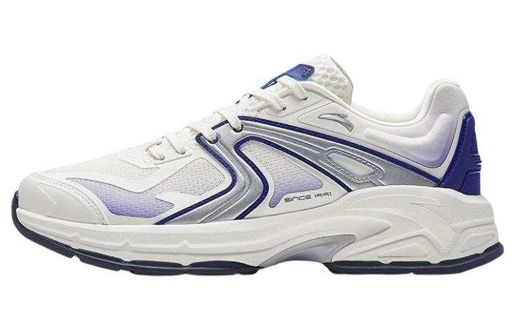 Anta Slip Resistant Abrasion Resistant Low top Sports Casual Shoes Men's White Blue Silver