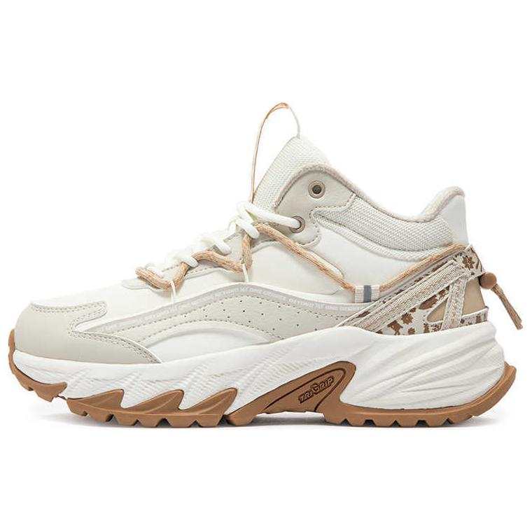 361° Slip Resistant Abrasion Resistant Slip Resistant Abrasion Resistant Mid top Casual Shoes Women's White Beige