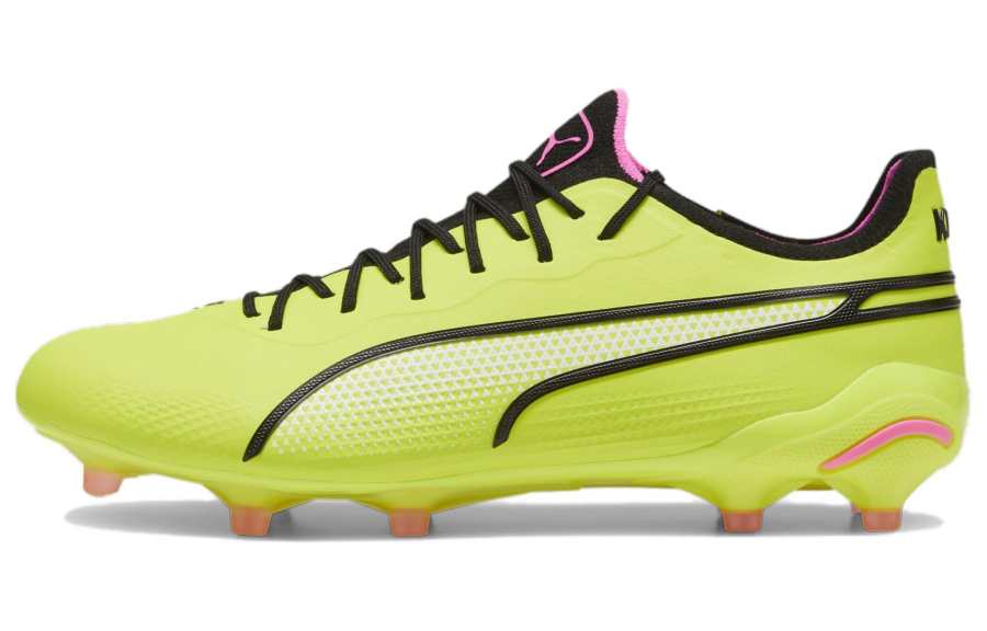 PUMA King Ultimate AG Artificial Ground FG Firm Ground Soccer Shoes Unisex Yellow Black