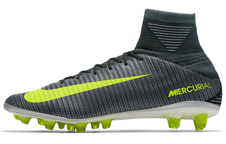 Nike Nike Artificial Turf AG Artificial Ground Cushioning Slip Resistant Abrasion Resistant Soccer Shoes Men's Black Green