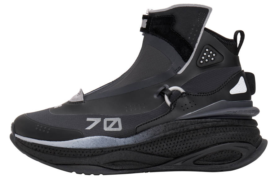 LNG Li Ning X LNG Casual Shoes Men's High Top Ebony Black