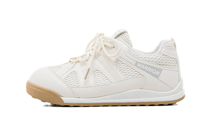 Warrior Synthetic Leather, Textile Moisture Wicking And Breathable Low top Casual Shoes Women's Beige