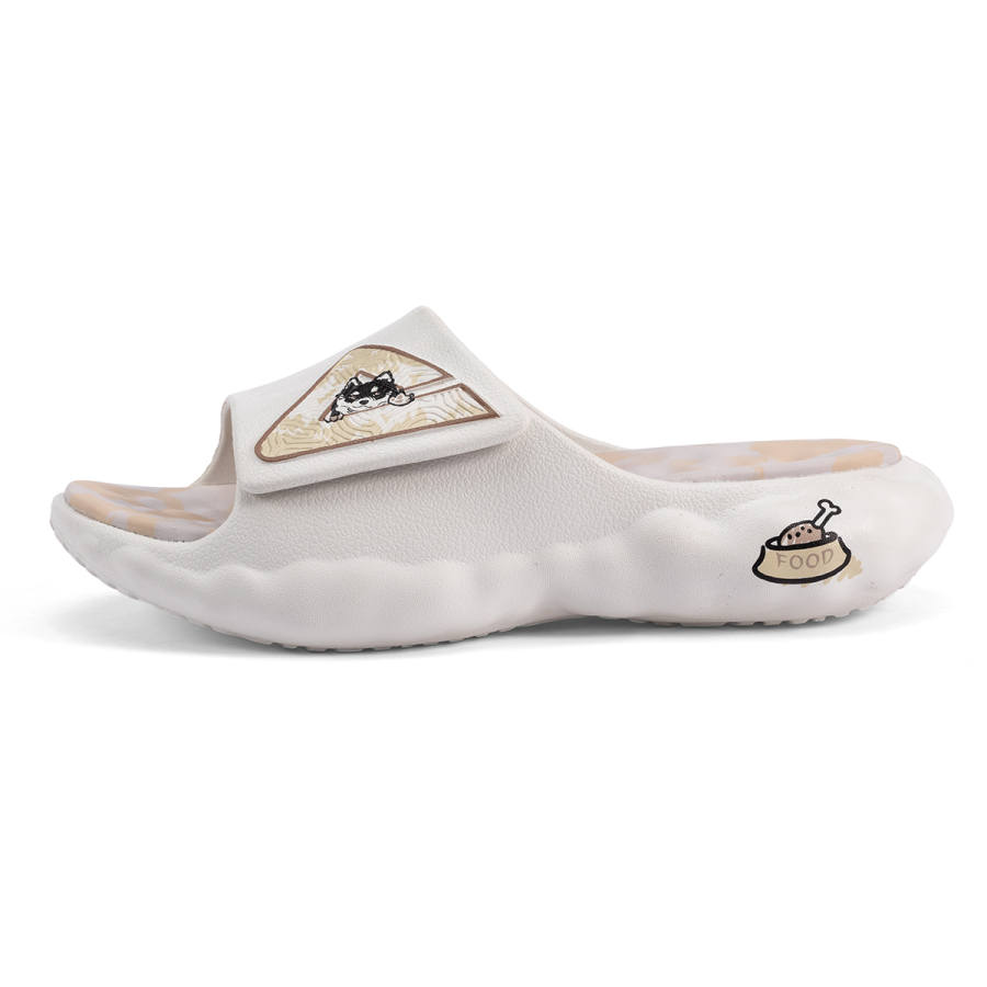 PEAK Taichi Cloud EVA Slip Resistant Quick Dry Cushioning Slide Slippers Men's White Brown