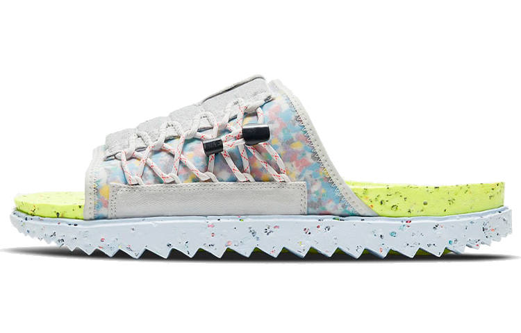 Nike Nike Asuna Comfortable Rubber Sole Slip Resistant Slip Resistant Slide Slippers Unisex Gray Green