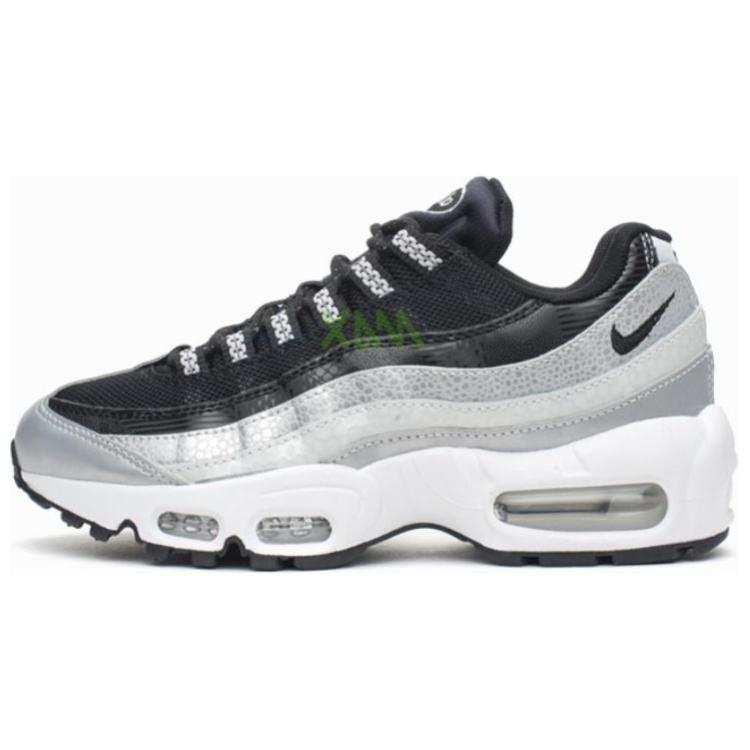 Nike Nike Air Max 95 Cushioning, Wear Resistant Low top Casual Shoes Women's Metal Platinum Silver