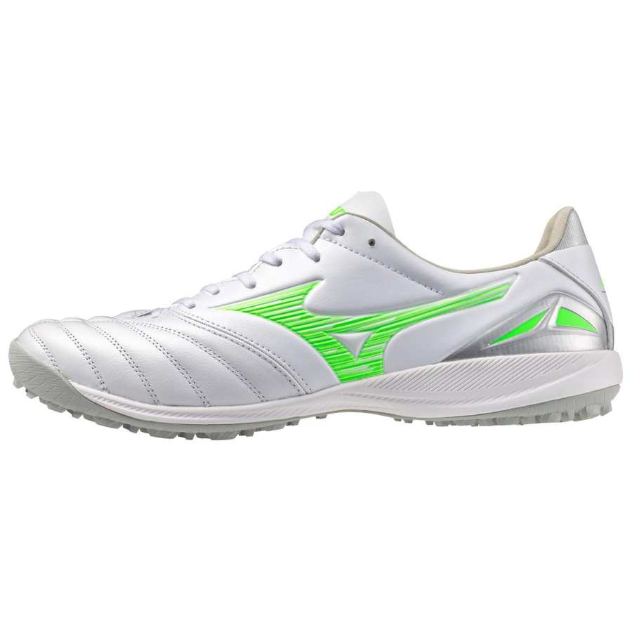 Mizuno Morelia Neo 4 Slip Resistant Abrasion Resistant Soccer Shoes Men's White Green