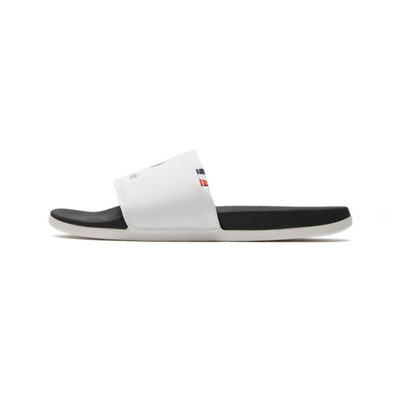 Le Coq Sportif Cushioning Slip Resistant Odor Resistant Slide Slippers Unisex Black White