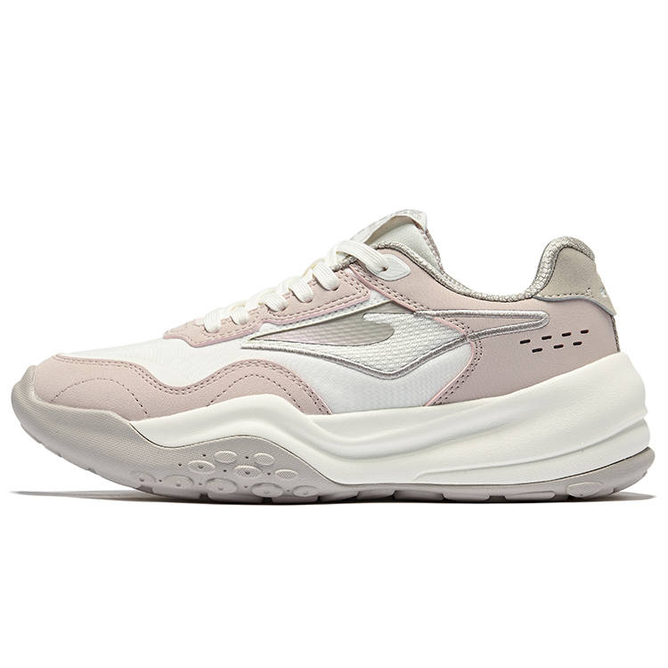Erke Cheese Slip Resistant Abrasion Resistant Low top Casual Shoes Women's Microcrystalline White Angelica Gray
