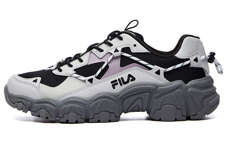 FILA Fluid Low Tops Sports Shoe Black Gray Women's