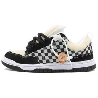 VXDT Casual Shoes Unisex Low Top Black/White