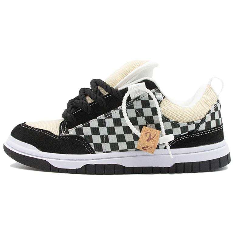 VXDT Casual Shoes Unisex Low Top Black/White
