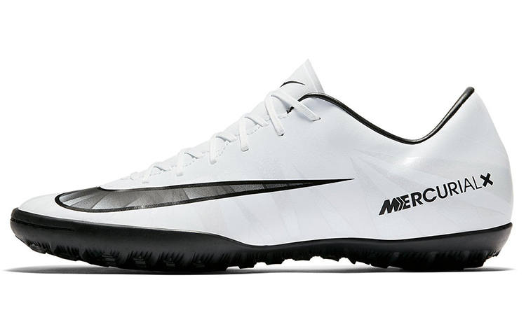 Nike Nike Grassland TF Turf Cushioning Slip Resistant Abrasion Resistant Soccer Shoes Men's White Black