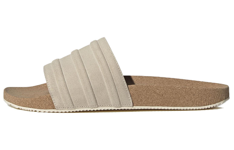 Adidas Originals ADILETTE PREMIUM Rubber Sole Slip Resistant Slip Resistant Slide Slippers Unisex Brown White