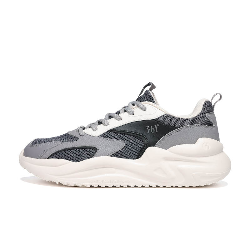361° Cushioning Breathable Lightweight Low top Casual Shoes Men's Zinc Iron Gray Smoke Gray