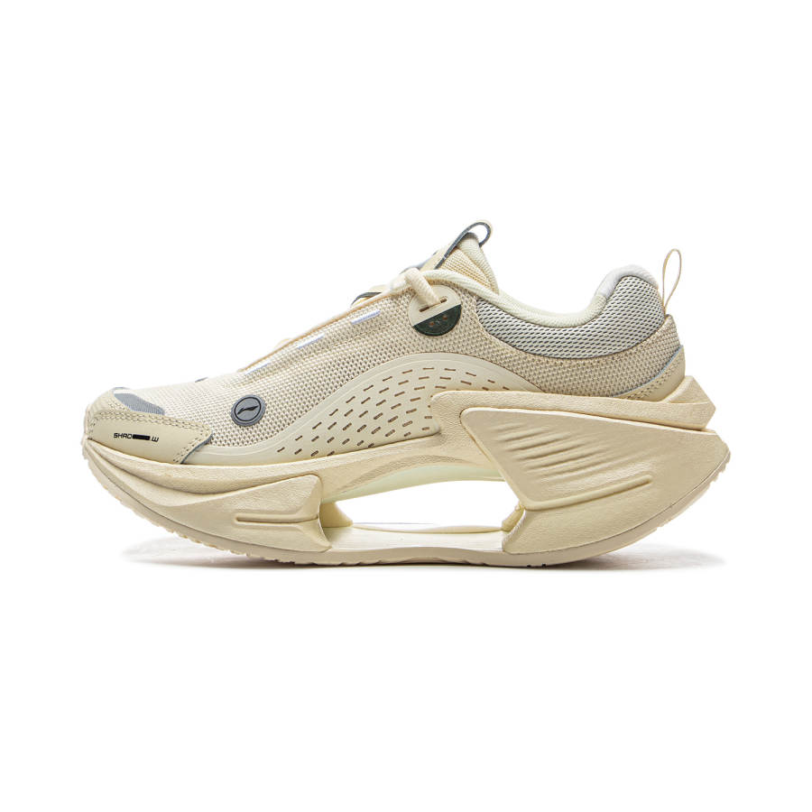 Li-Ning Li Ning Shadow CRC Slip Resistant Rebound Low top Casual Shoes Women's Beige Gray
