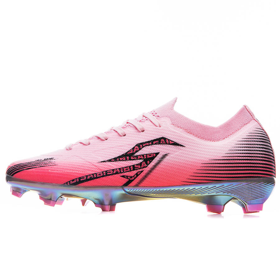 Saibi AG Artificial Ground Soft Ground Cushioning Slip Resistant Abrasion Resistant Soccer Shoes Unisex Pink