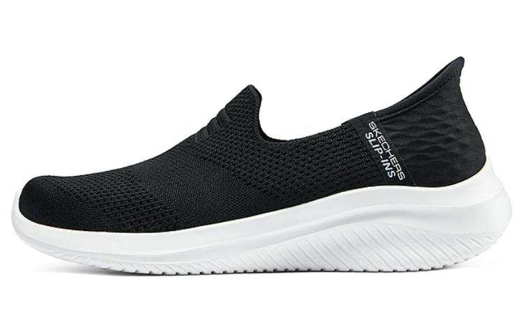 Skechers Slip Ins Hands Free Slip Ins Versatile Abrasion Resistant Breathable Low top Casual Shoes Women's Black White