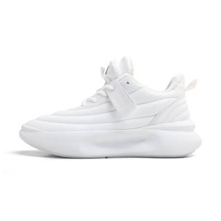KVIV Cushioning Slip Resistant Abrasion Resistant Lightweight Height Increasing Low top Casual Shoes Unisex White