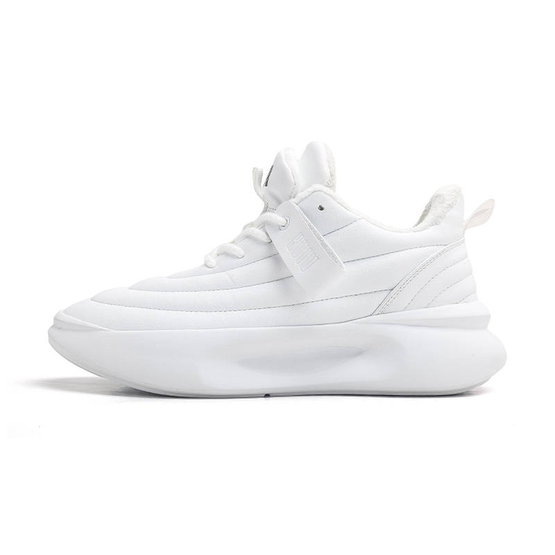 KVIV Cushioning Slip Resistant Abrasion Resistant Lightweight Height Increasing Low top Casual Shoes Unisex White