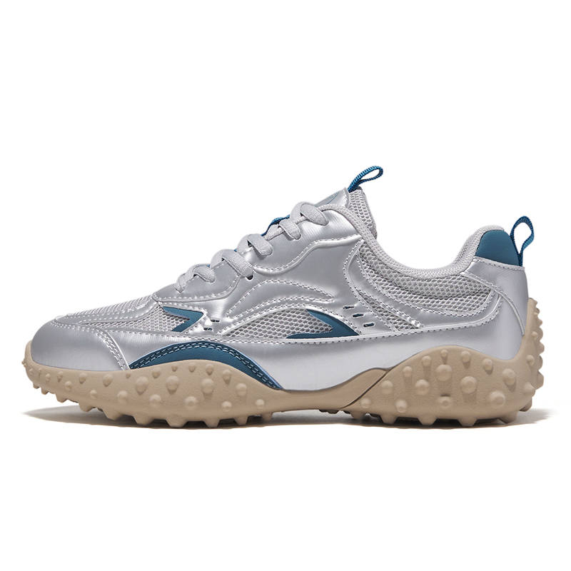 Poizon FEIYUE Retro Sports Shoes Slip-Resistant Abrasion-Resistant Low-top Casual Shoes Women's Silver