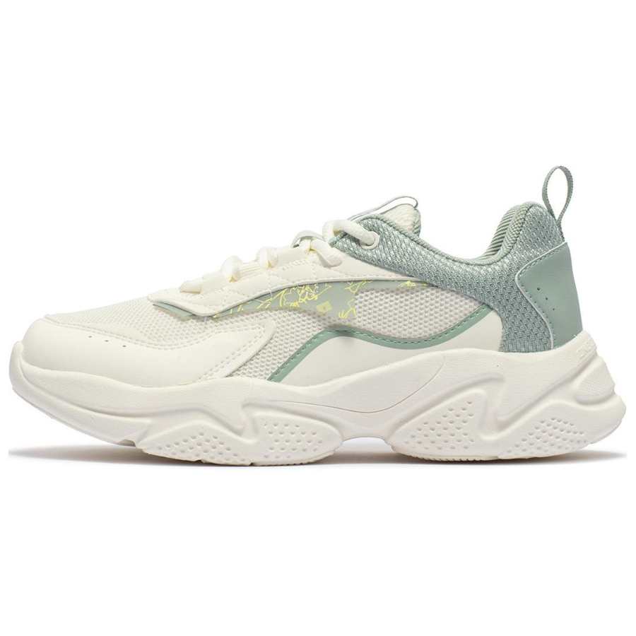 361° Abrasion Resistant Slip Resistant Low top Casual Shoes Women's White Green