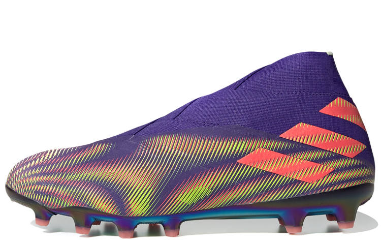 Adidas Adidas Nemeziz AG Artificial Ground Slip Resistant Abrasion Resistant Soccer Shoes Men's Purple Pink