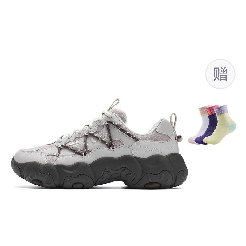 FILA Low top Casual Shoes Women's Light Gray Purple