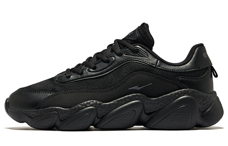 Erke Sweetheart 2 Net Abrasion Resistant Breathable Low top Casual Shoes Men's Jet Black