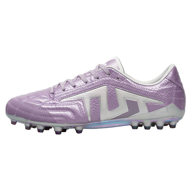 TLSS. MG Multi Ground Artificial Turf Cushioning Slip Resistant Anti Twist Soccer Shoes Unisex Light Purple