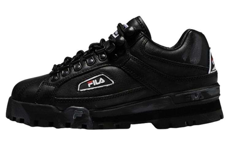 FILA Abrasion Resistant Lightweight Wear resistant And Lightweight Low top Casual Shoes Men's Black Korean Style