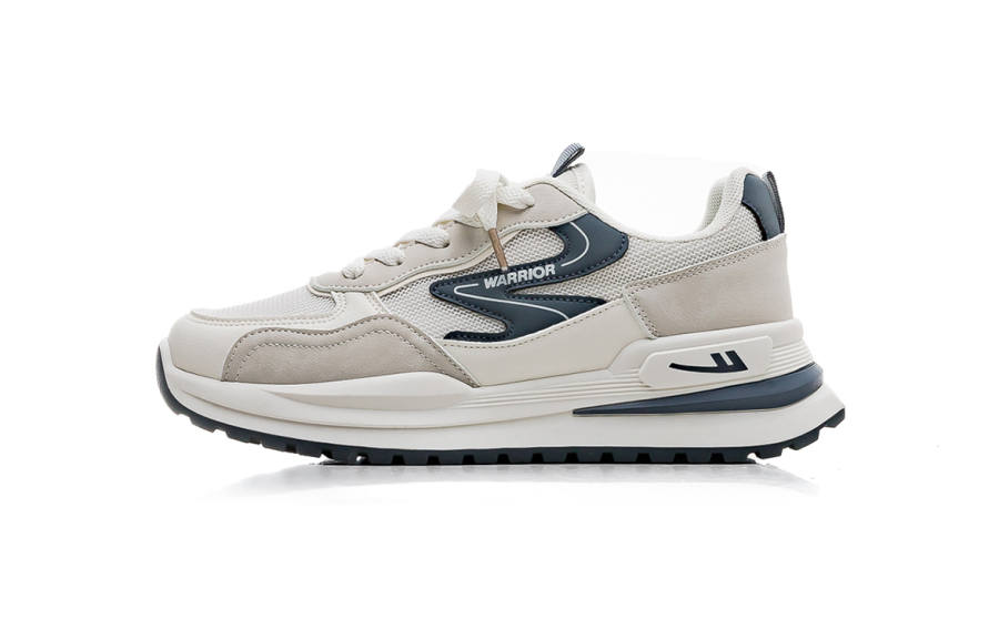 Warrior Abrasion Resistant Breathable Low top Casual Shoes Unisex Beige Gray Dark Blue