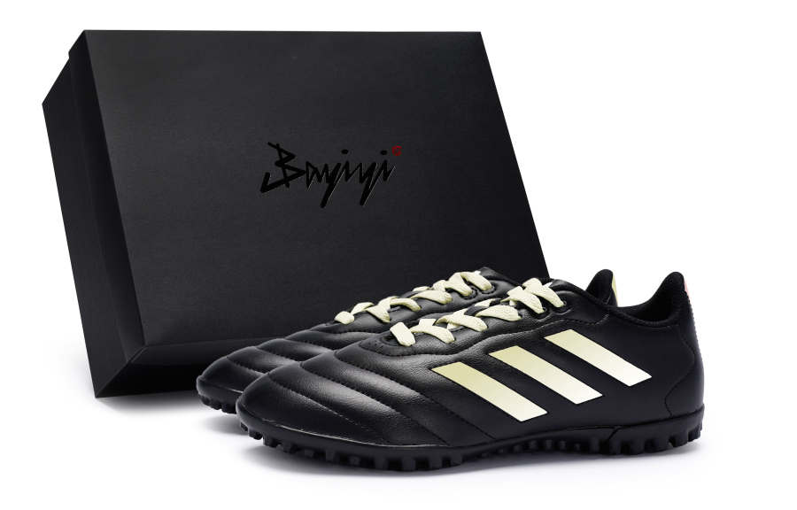 Adidas Adidas GOLETTO VII TF Turf Microfiber Abrasion Resistant Abrasion Resistant Soccer Shoes Unisex Black Rice Yellow