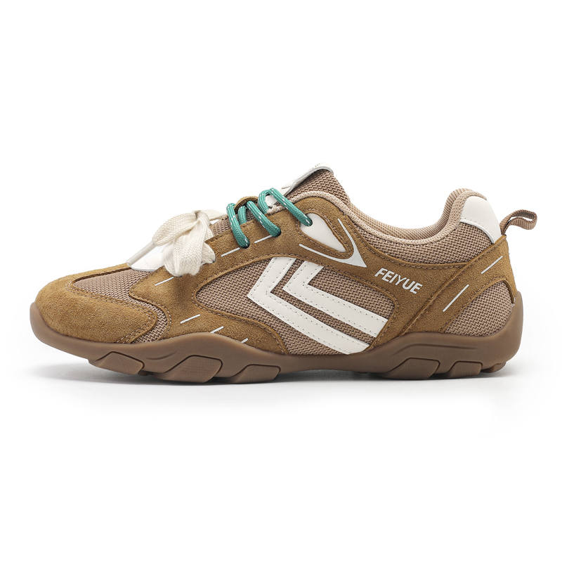 FEIYUE Abrasion-Resistant, Breathable, Lightweight Low-top Casual Shoes Women's Light Brown