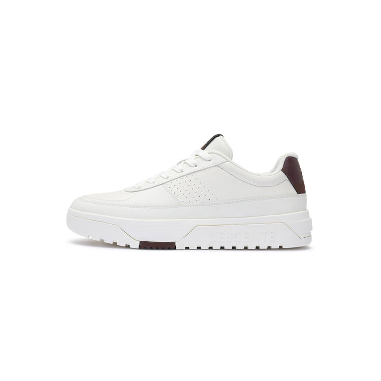 DESCENTE Dualis Cow Split Leather Low top Casual Shoes Men's Chocolate