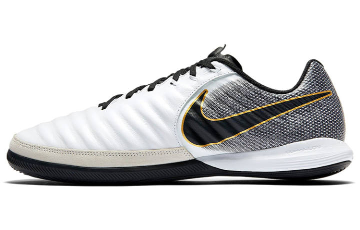Nike Nike Lunar Legend 7 Pro IC/in Leather Cushioning Slip Resistant Abrasion Resistant Soccer Shoes Men's White Black