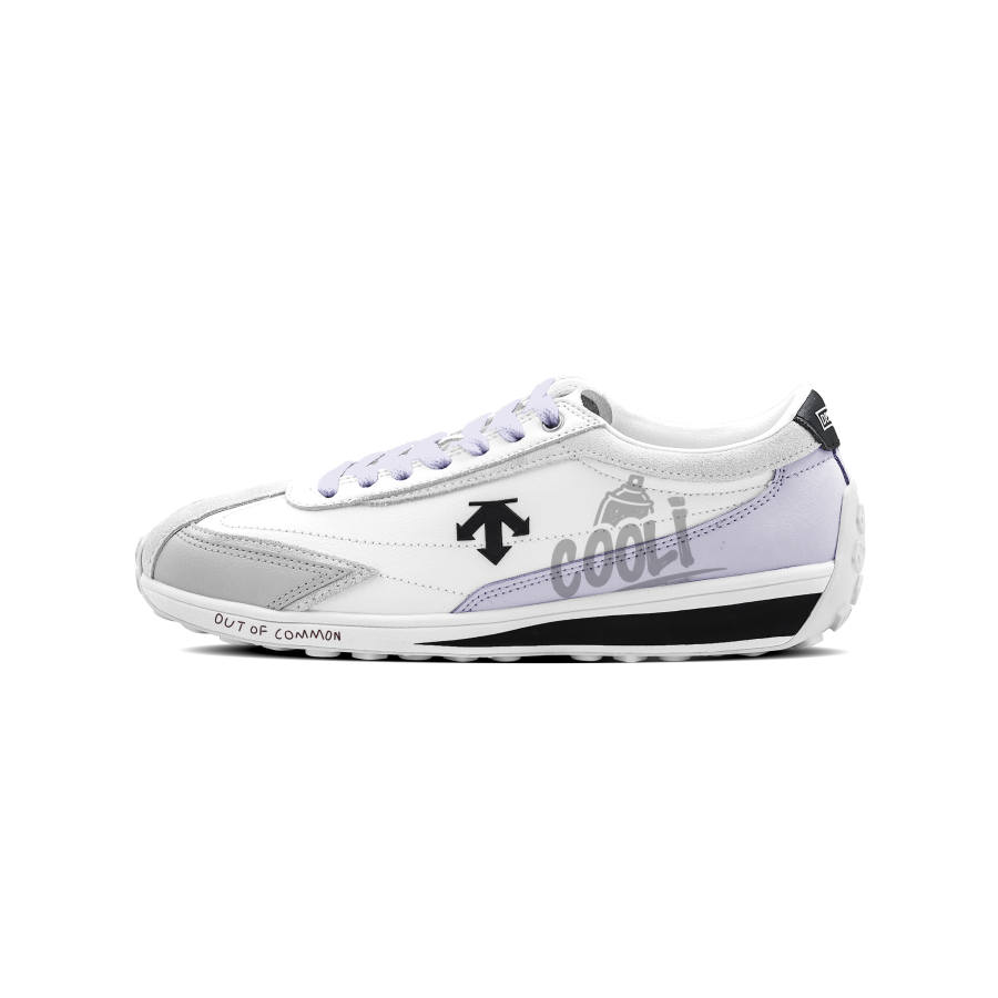 DESCENTE Cron Racer Mist Silver Cushioning Breathable Low top Casual Shoes Unisex Gray Purple