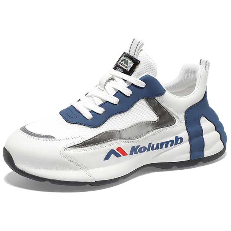 Kolumb Non slip Lightweight Low top Casual Shoes Men's White Blue