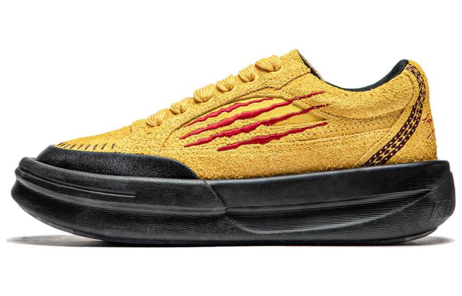 Li-Ning LIXIAOLONG x Li Ning Gongfu YANG Cushioning, Wear Resistant Low top Casual Shoes Unisex Bee Yellow