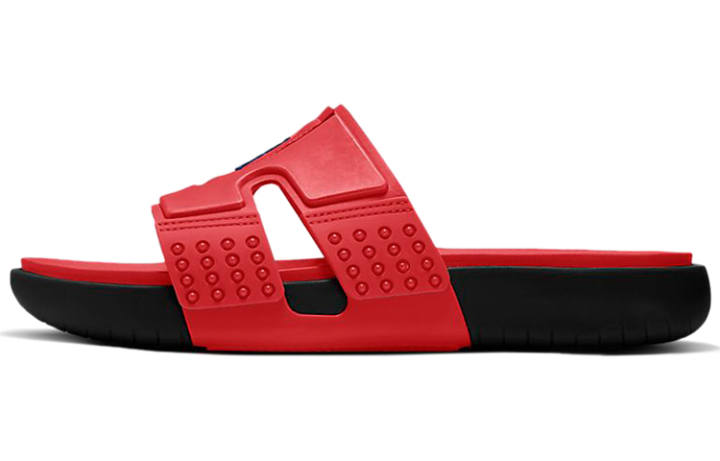 Jordan Air Jordan Hydro 8 Colorblock Casual Red Black Slippers 'Red Black'