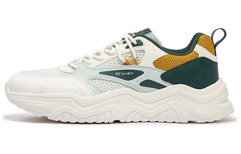 361° Versatile Cushioning Abrasion Resistant Cushioning, Wear Resistant Low top Casual Shoes Men's White Green