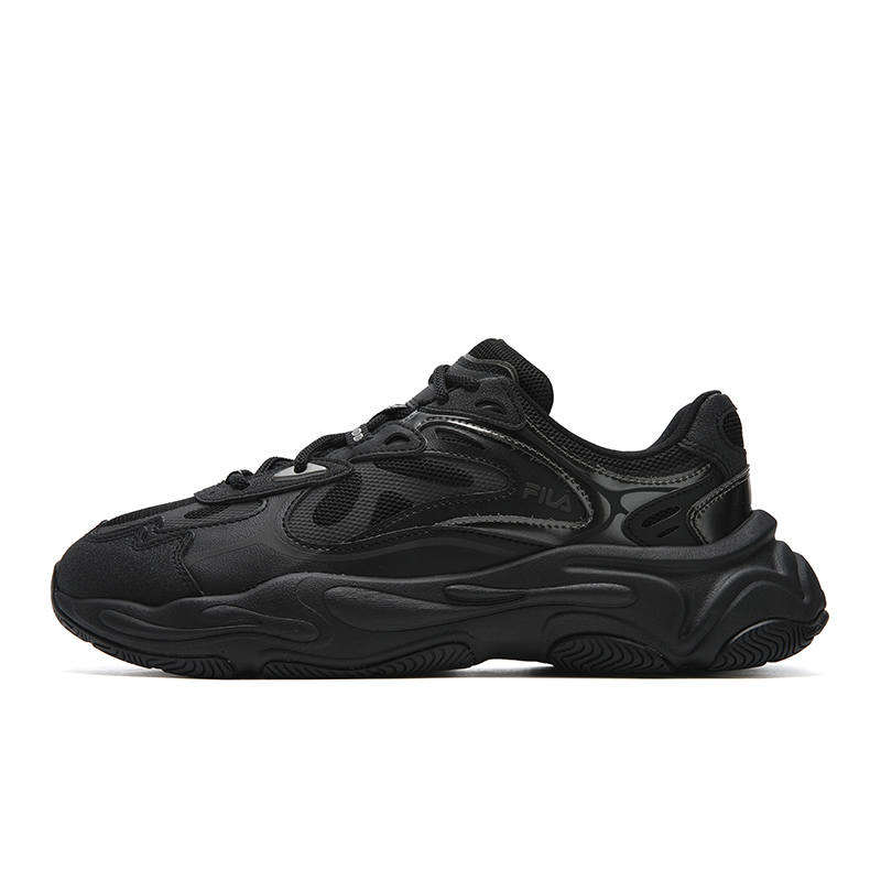 FILA MARS 4 Cushioning Abrasion Resistant Breathable Lightweight Low top Casual Shoes Men's Black