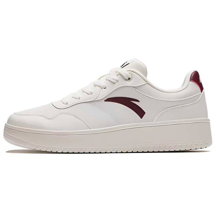 Anta Synthetic Leather Height Increasing Low top Casual Shoes Men's White Red