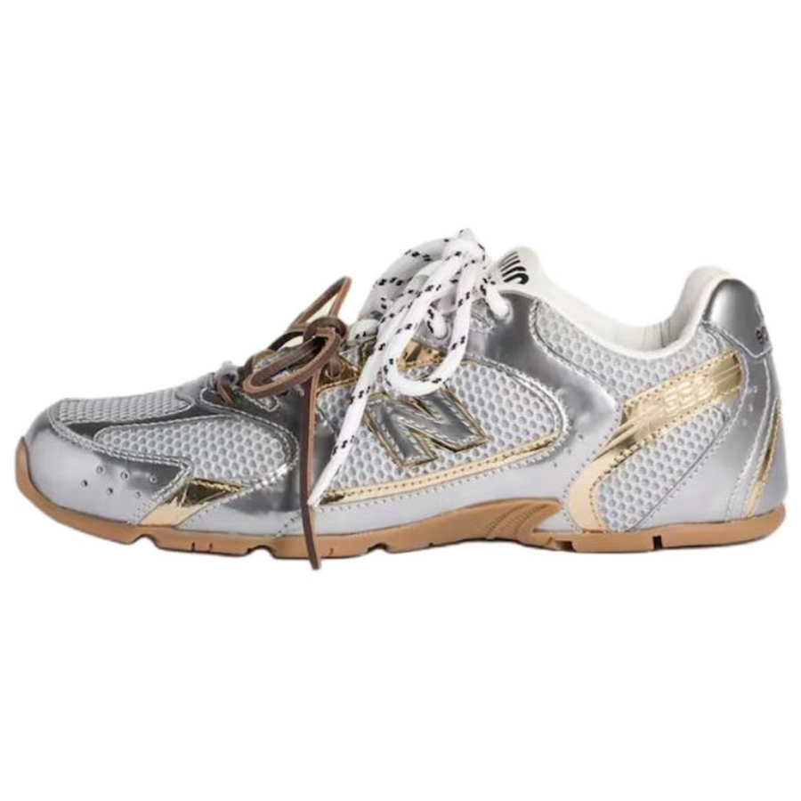New Balance MIU MIU x New Balance NB 530 SL Abrasion Resistant Low top Casual Shoes Unisex Metallic Silver