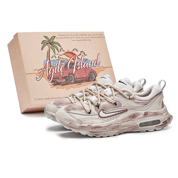 Nike Nike Air Max Bliss Lively Island, Shopping Bag, White Peach Mesh Abrasion Resistant Abrasion Resistant Low top