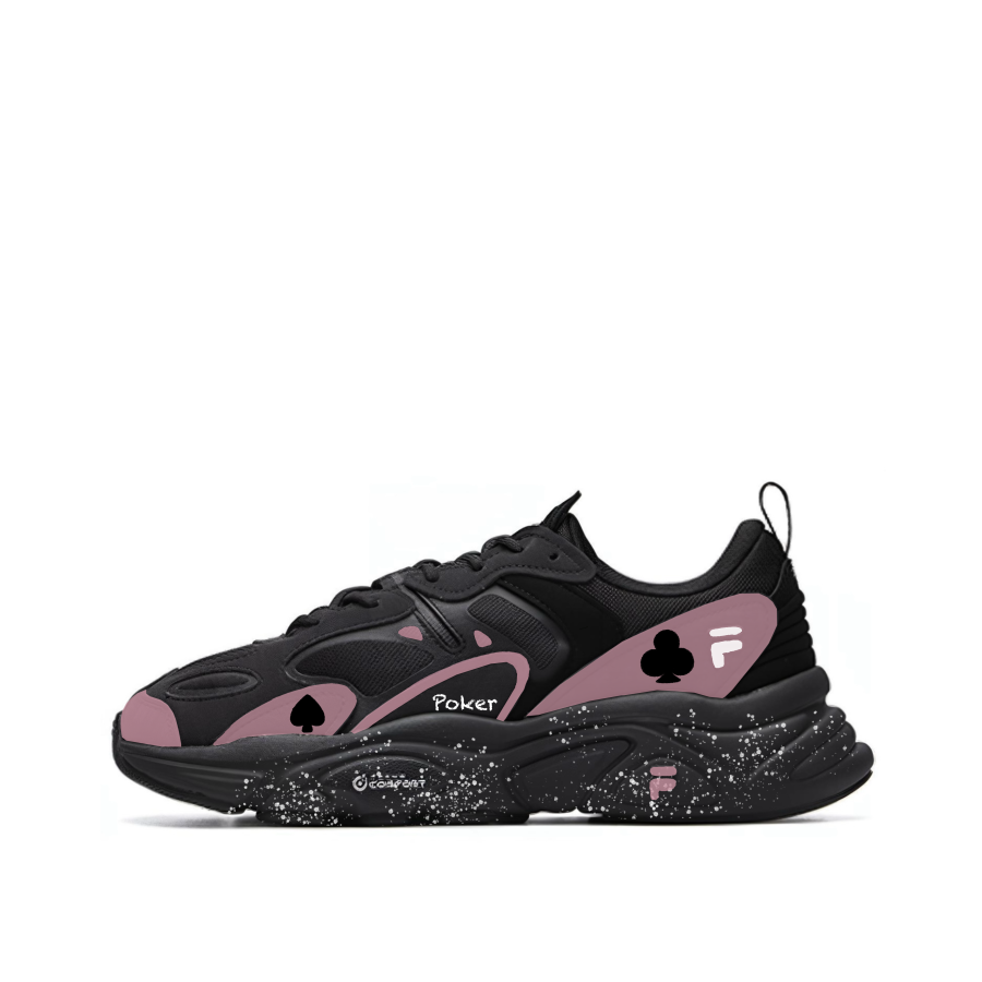 FILA Mars 2 Abrasion Resistant Low top Casual Shoes Men's Black Pink