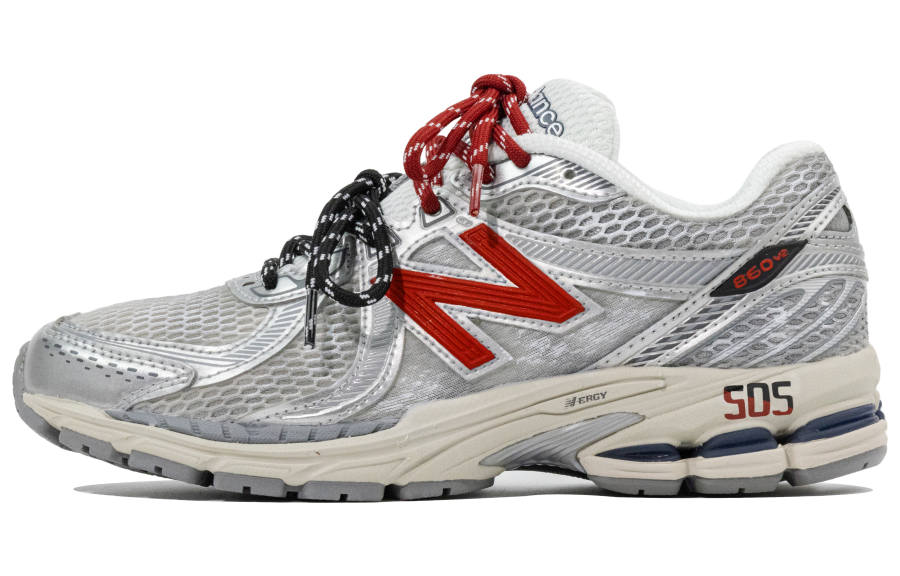 New Balance New Balance 860 Extreme Step, Red Signal Breathable Low top Casual Shoes Unisex Gray Black Red