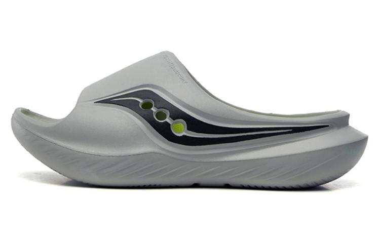 Saucony Cradle Slip Resistant Abrasion Resistant Slide Slippers Unisex Gray Black