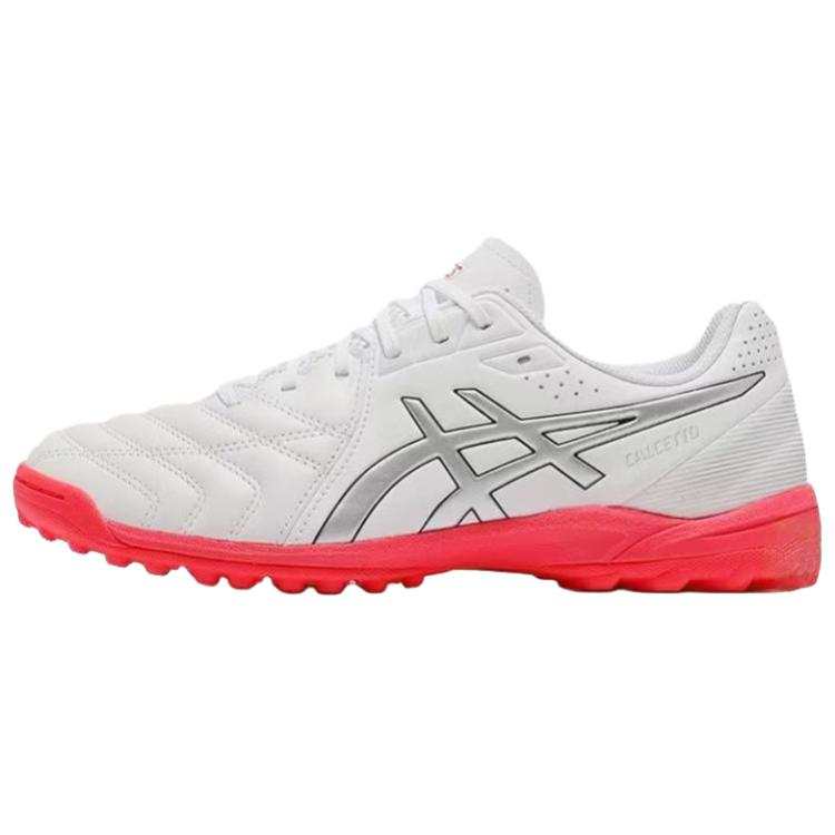 ASICS Calcetto Soccer Shoes Men's White Silver